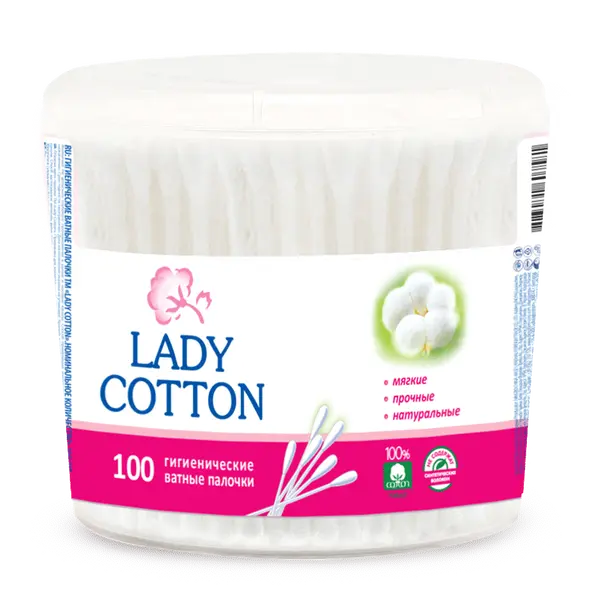Ватні палички Lady Cotton 100 шт в банці (1607581)