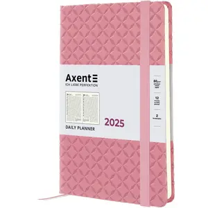 Щоденник датований Axent  145х210 100 арк. тверда палітурка рожева (8822-01-А)