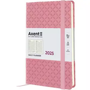 Щоденник датований Axent  145х210 100 арк. тверда палітурка рожева (8822-01-А)