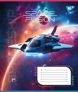 Зошит шкільний YES Spase Fusion 24арк лінія м'яка політурка (767047). Фото 2