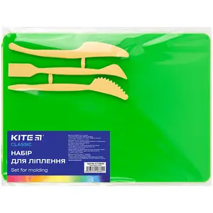 Дошка для пластиліну Kite Classic 180х250мм + 3 стеки зелена (К-1140-04)