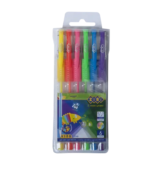 Набір 6 шт Zibi KIDS Line Neon пластиковому пеналі (ZB.2201-99)