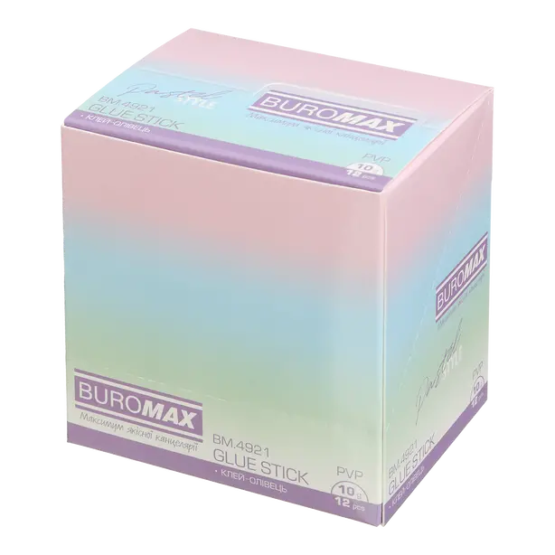 Клей-олівець Buromax PASTEL 10 г PVP (BM.4921). Фото 12