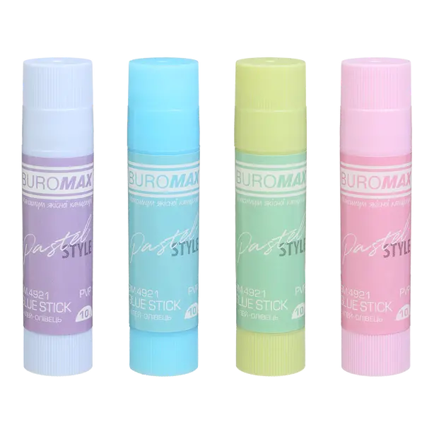 Клей-олівець Buromax PASTEL 10 г PVP (BM.4921)