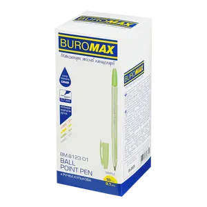 Ручка кулькова Buromax SIMPLE чорнило синє 0.7 мм пластик (BM.8123-01). Фото 8