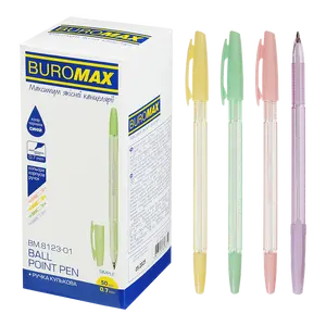 Ручка кулькова Buromax SIMPLE чорнило синє 0.7 мм пластик (BM.8123-01). Фото 9