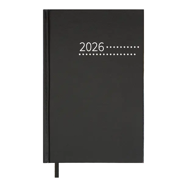 Щоденник датований Buromax 2026 ZEST А5 чорний бумвініл (BM.21167-01)
