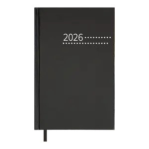 Щоденник датований Buromax 2026 ZEST А5 чорний бумвініл (BM.21167-01)