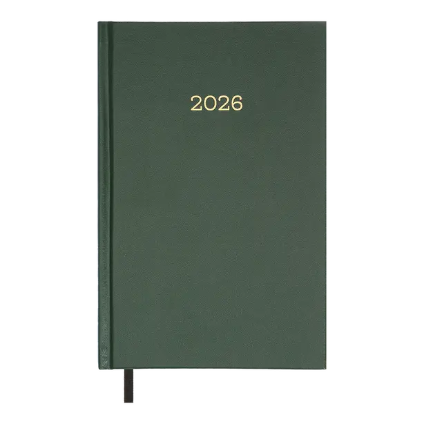 Щоденник датований Buromax 2026 SIMPLE А5 зелений бумвініл (BM.21166-04)