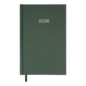 Щоденник датований Buromax 2026 SIMPLE А5 зелений бумвініл (BM.21166-04)