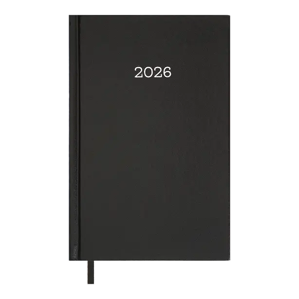Щоденник датований Buromax 2026 SIMPLE А5 чорний бумвініл (BM.21166-01)