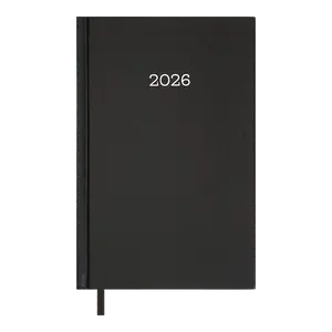 Щоденник датований Buromax 2026 SIMPLE А5 чорний бумвініл (BM.21166-01)