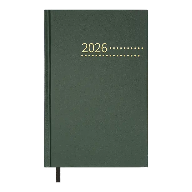 Щоденник датований Buromax 2026 ZEST А5 зелений бумвініл (BM.21167-04)