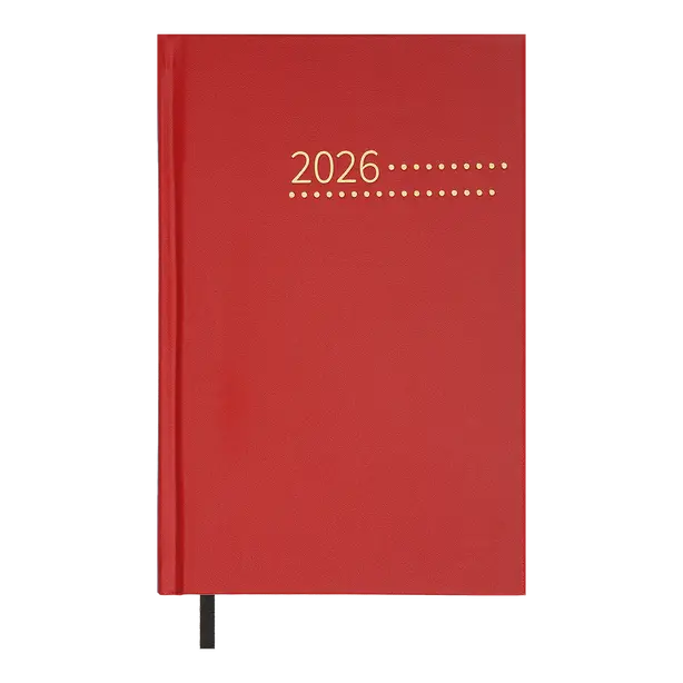 Щоденник датований Buromax 2026 ZEST А5 червоний бумвініл (BM.21167-05)