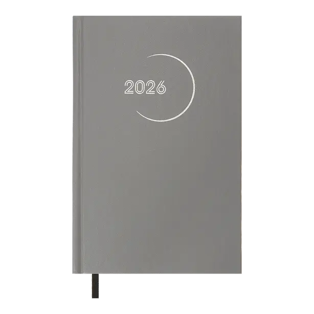 Щоденник датований Buromax 2026 MADAM А5 сірий бумвініл (BM.21170-09)