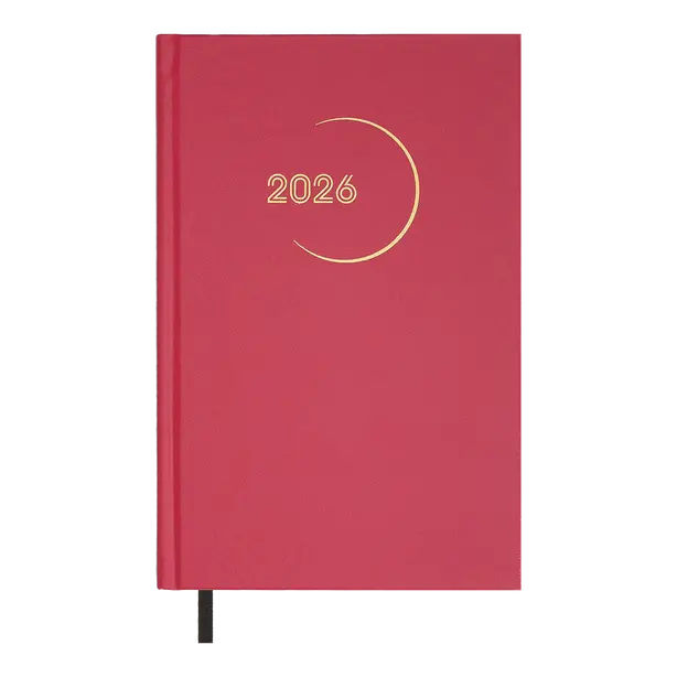 Щоденник датований Buromax 2026 MADAM А5 малиновий бумвініл (BM.21170-29)
