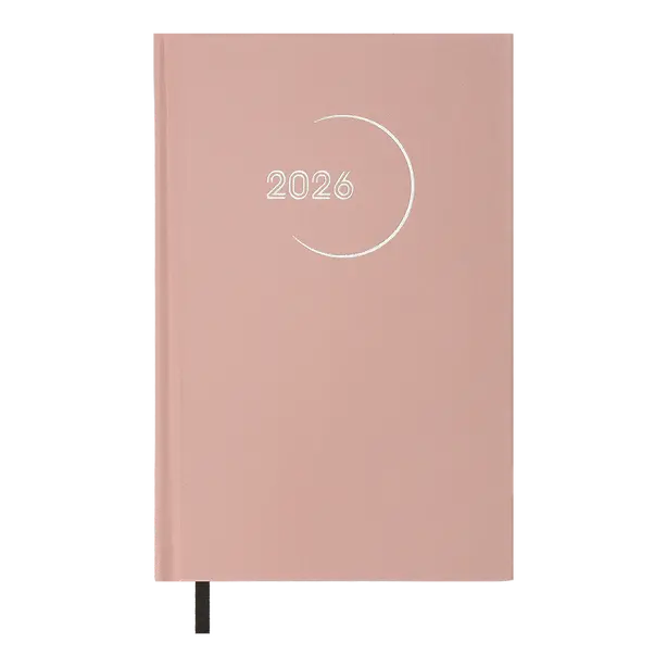 Щоденник датований Buromax 2026 MADAM А5 світло-рожевий бумвініл (BM.21170-43)