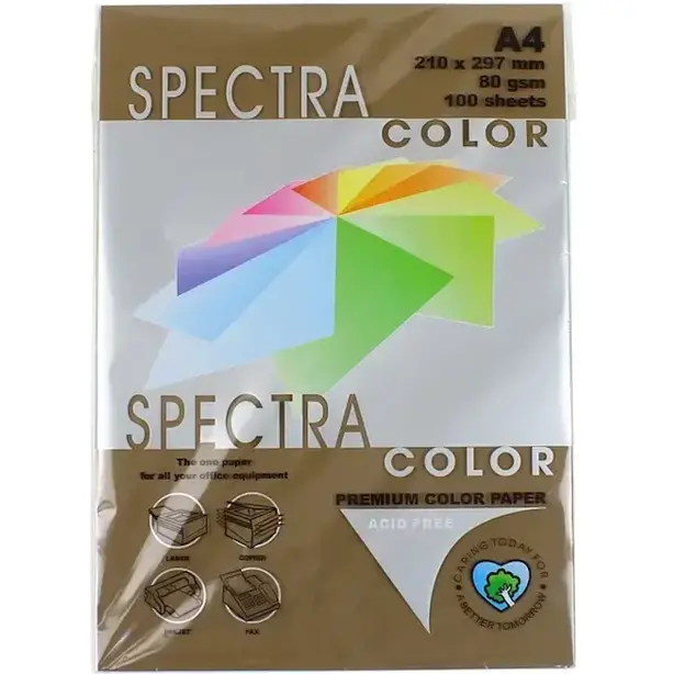 Папір кольоровий Spectra Color Chocolate 43 A4 80г/м2 (темно-коричневий)  500 арк. (16.6404)