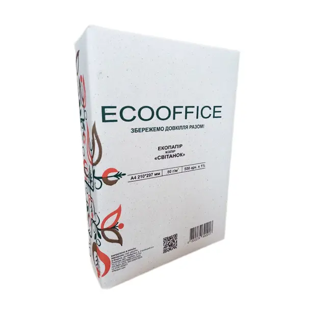 Папір офісний Екоофіс А4 80г/м2  400 арк. (25541)