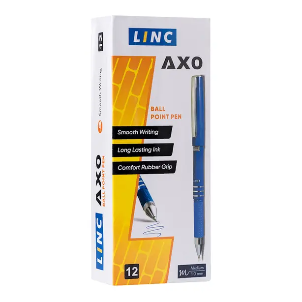 Ручка кулькова  "AXO" LINC"чорнило синє 1.0 мм (412082). Фото 4