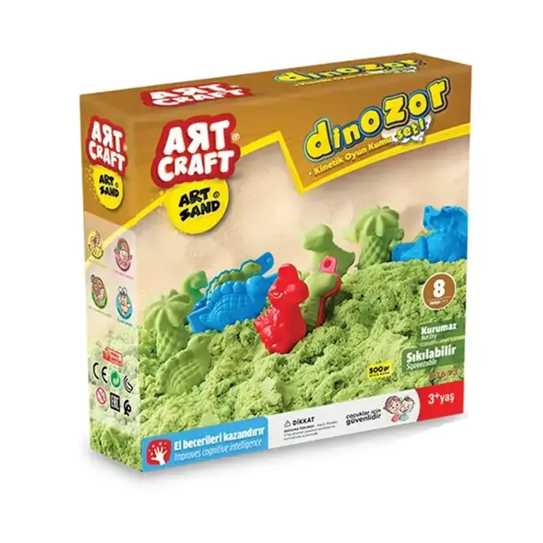 Пісок кінетичний 500г Dede Art Craft динозаври (3613)