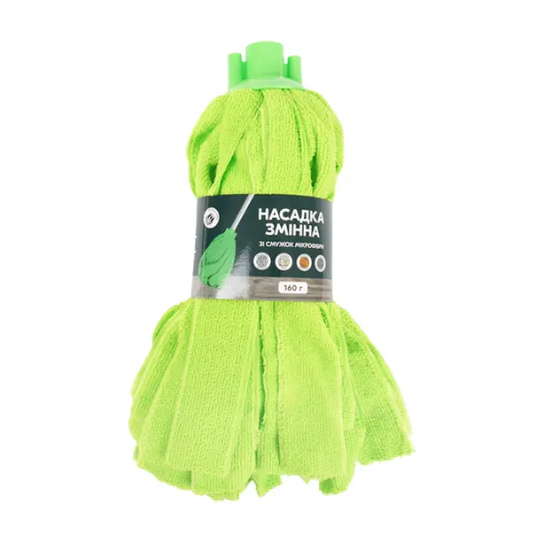 Запаска для швабри Eco Fabric моп Спідничка зі смужок мікрофібри 160 г (EF-0160-MG). Фото 4