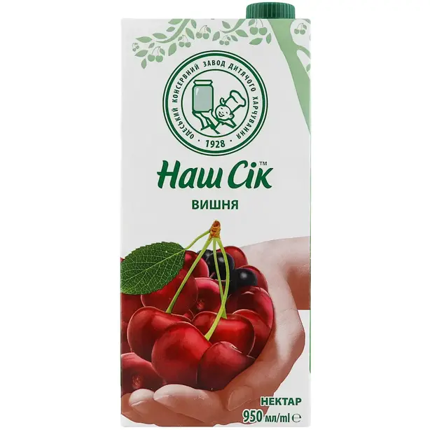 Сік вишневий Наш Сік 0,95 л (252639)
