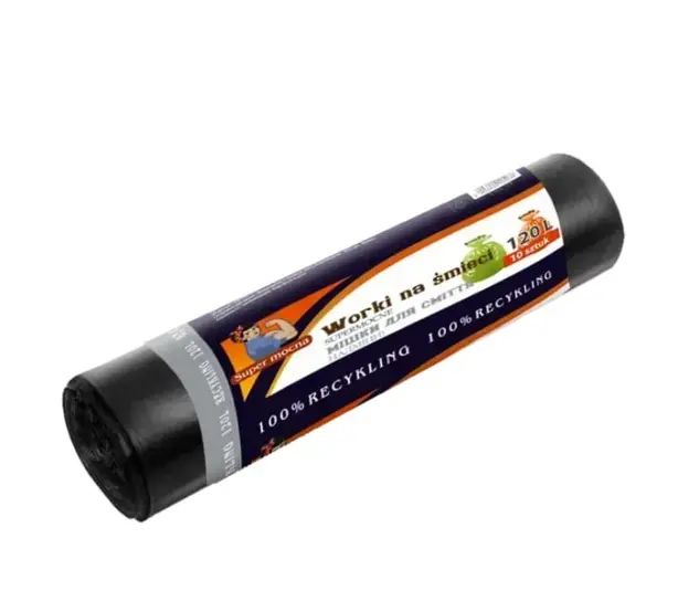 Пакети для сміття Super mocna 120 л 10 шт міцний чорний (40105038)