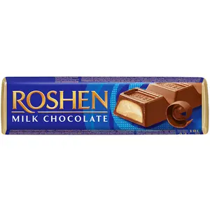 Батончик ROSHEN молочно-шоколадний з начинкою крем-брюле 43 г  (613630)