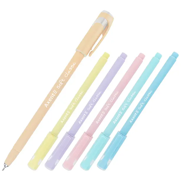 Ручка масляна Axent Soft Pastel чорнило синє 0.7 мм пластик (AB1102-02-A)