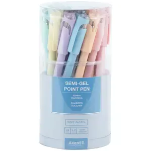 Ручка масляна Axent Soft Pastel чорнило синє 0.7 мм пластик (AB1102-02-A). Фото 3