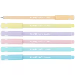 Ручка масляна Axent Soft Pastel чорнило синє 0.7 мм пластик (AB1102-02-A). Фото 2