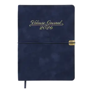 Щоденник датований A5 VELOUR синій штучна шкіра (BM.2134-02)