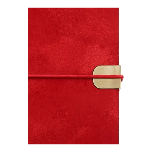 Щоденник датований A5 VELOUR червоний  штучна шкіра (BM.2134-05). Фото 5