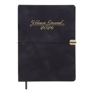 Щоденник датований A5 VELOUR темно-синій штучна шкіра (BM.2134-01)