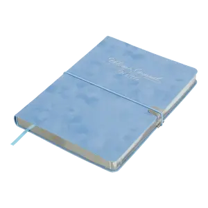 Щоденник датований A5 VELOUR блакитний штучна шкіра (BM.2134-14). Фото 2
