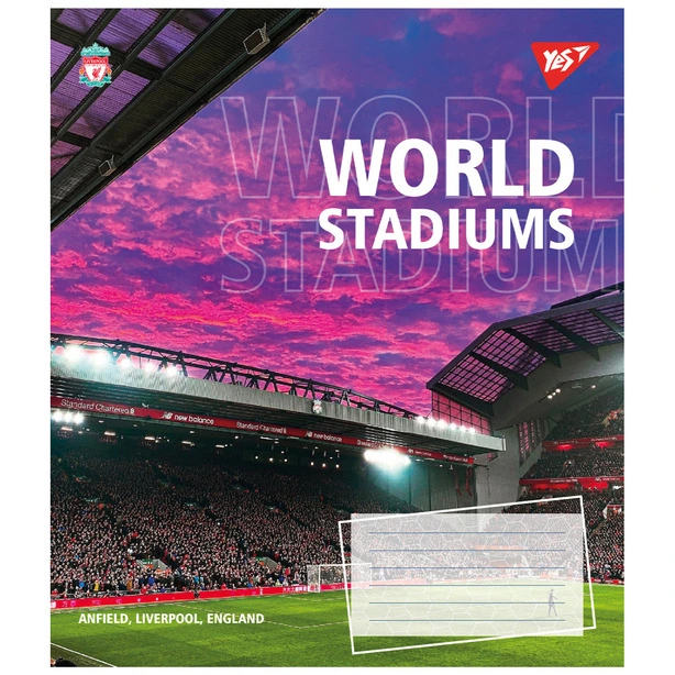 Зошит шкільний 1 Вересня Yes World stadium А5 36 арк. клітинка м'яка політурка (767073 ). Фото 2