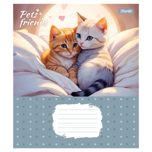 Зошит шкільний 1Вересня Pets Frinds А5 12 арк клітинка м'яка політурка (768066). Фото 4