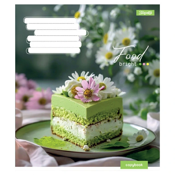 Зошит шкільний 1Вересня Bright Food  А5 24 арк клітинка м'яка політурка (768130). Фото 4