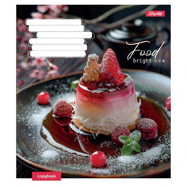 Зошит шкільний 1Вересня Bright Food  А5 24 арк клітинка м'яка політурка (768130). Фото 3