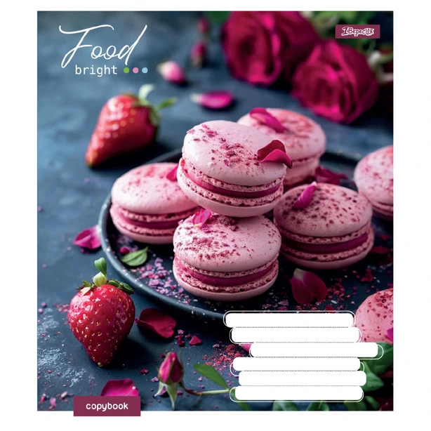 Зошит шкільний 1Вересня Bright Food  А5 24 арк клітинка м'яка політурка (768130). Фото 2