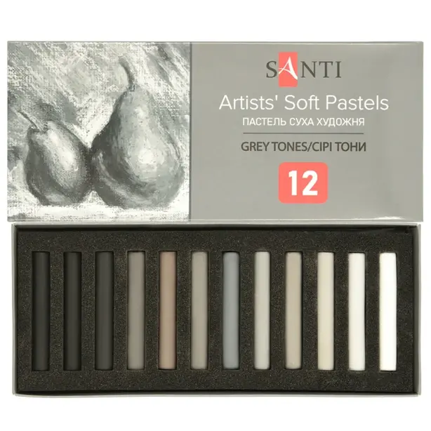 Пастель суха художня Santi Grey Tones 12 кол (353698). Фото 3