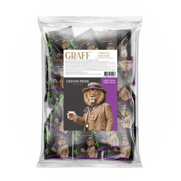 Чай в пакетиках чорний байховий Гордість Цейлону Graff Ceylon Pride tea 2г х 50 шт (25503004)