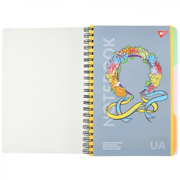 Зошит офісний  А4 YES Notebook UA 144 арк. клітинка пластикова обкладинка  (681943)