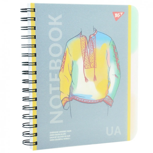 Зошит офісний  А5 YES Notebook UA 144 арк. клітинка пластикова обкладинка  (681951). Фото 3