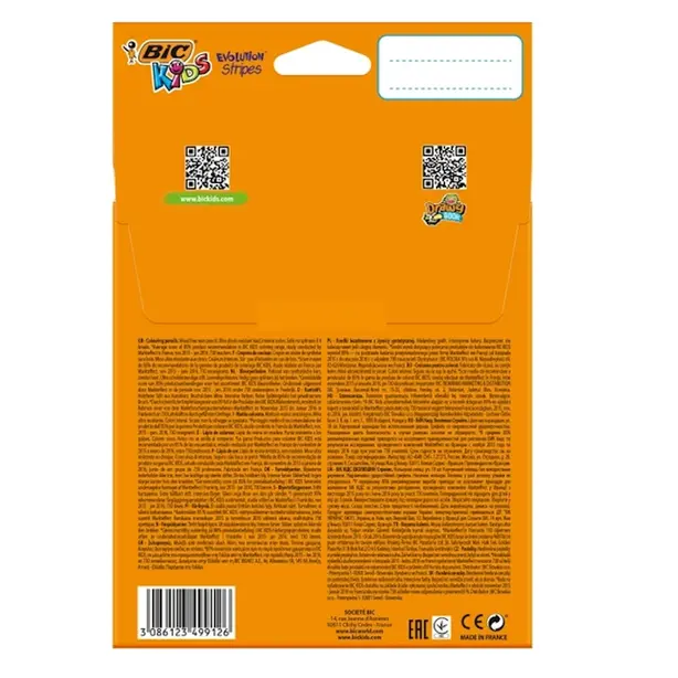 Олівці кольорові BIC EVOLUTION STRIPES 18 шт (bc950524). Фото 2