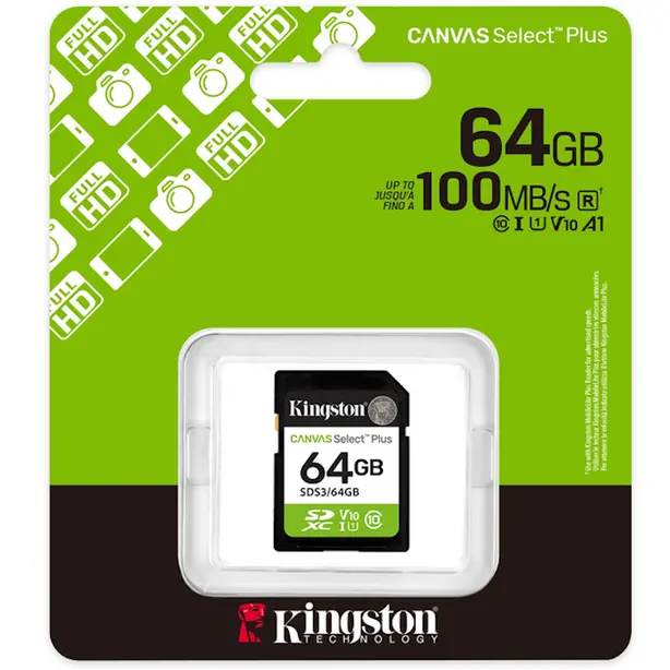 Карта пам'яті Kingston Canvas Select Plus SDXC 64GB UHS-I U1 V10 (SDS3/64GB). Фото 3