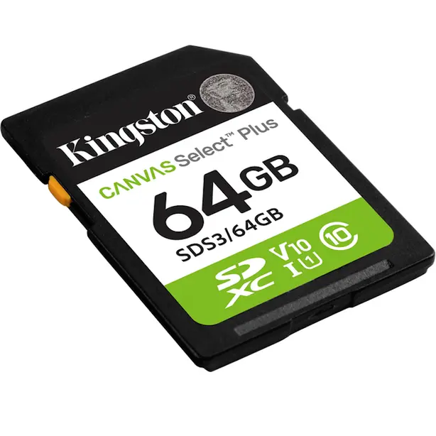Карта пам'яті Kingston Canvas Select Plus SDXC 64GB UHS-I U1 V10 (SDS3/64GB). Фото 2