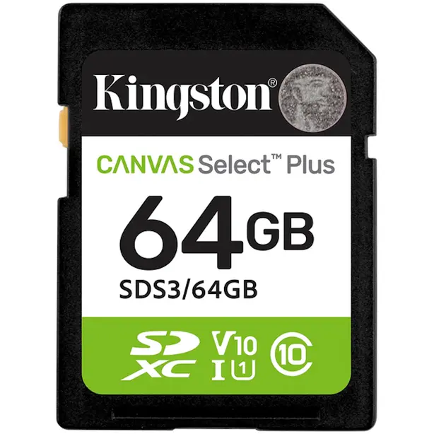 Карта пам'яті Kingston Canvas Select Plus SDXC 64GB UHS-I U1 V10 (SDS3/64GB)
