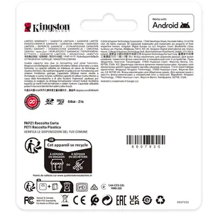 Карта пам'яті Kingston Canvas Select Plus SDXC 64GB UHS-I U1 V10 (SDS3/64GB). Фото 4